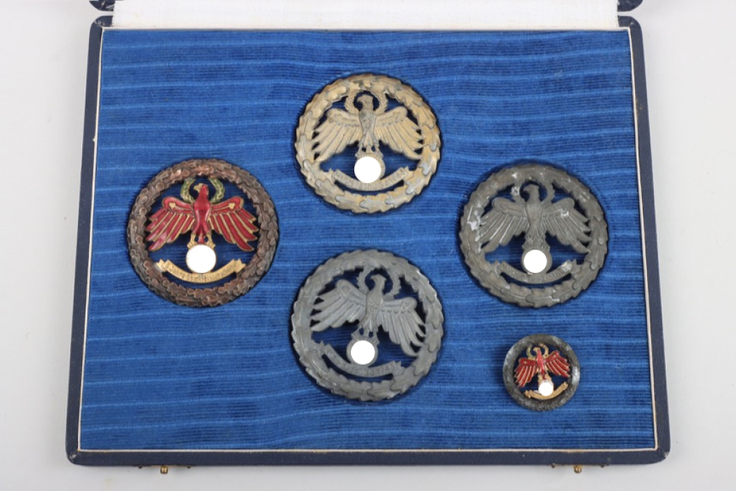 Collection of 5 German shooter medals with case 1942-44