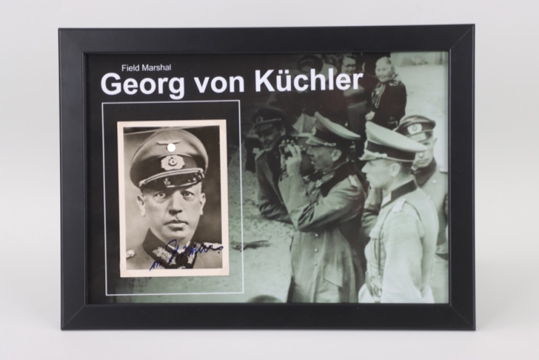 von Küchler, Georg (GFM) - Oak Leaves winner signed portrait photo