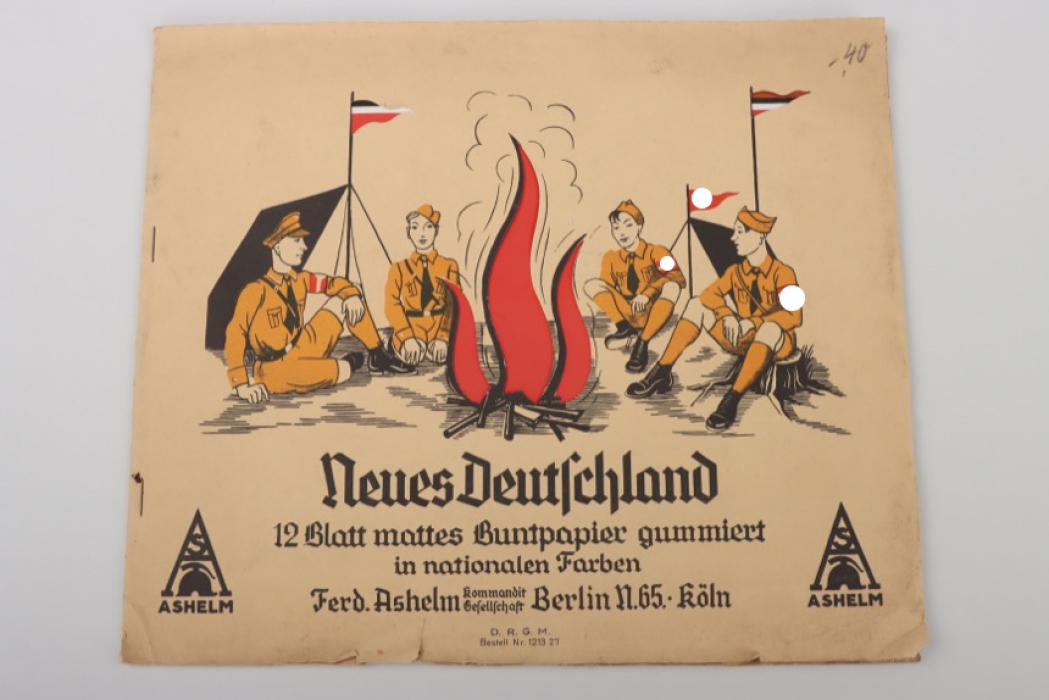 Paper model sheet "Neues Deutschland" (New Germany)