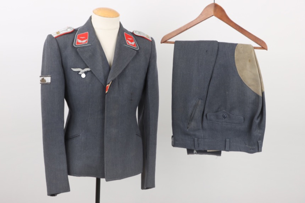 Luftwaffe Flak flight blouse with Tank Destruction Badge & trousers