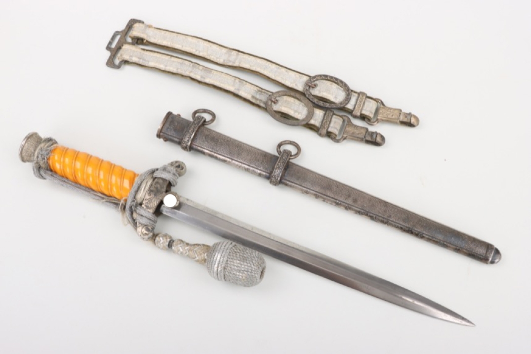 M35 Heer officer's dagger "Lt. Labarre" with hangers and portepee - Hörster