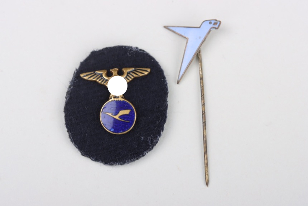 Lufthansa & Messerschmitt enamel badges