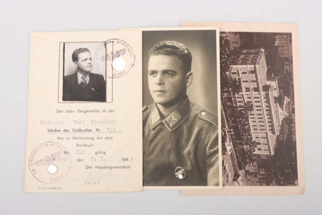Fallschirmjäger portrait photo with ID card
