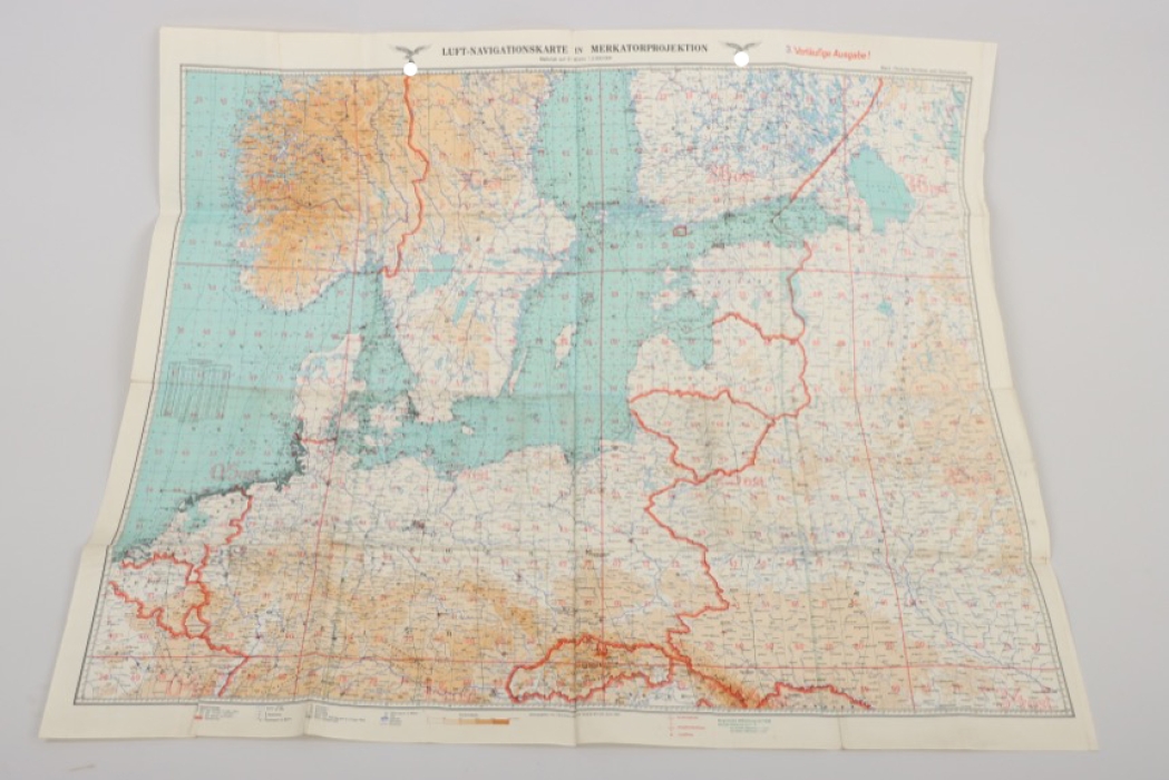 1940 Luftwaffe navigation map "Östliche Nordsee & Ostseestaaten"