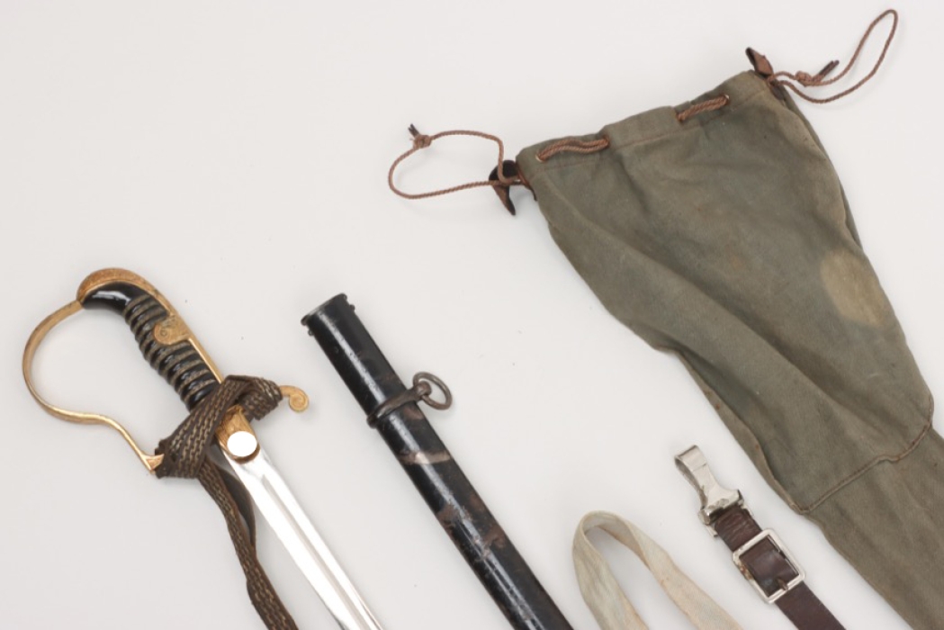 Heer officer's sabre with portepee and hangers + bag - Höller