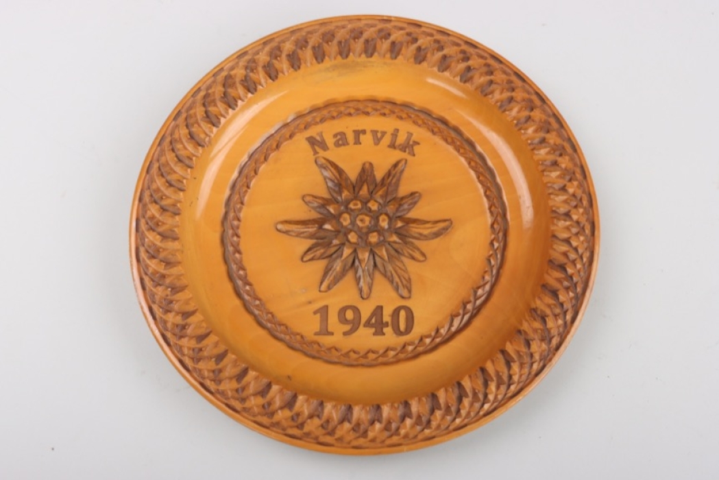 1940 Gebirgsjäger "Narvik" wooden plate