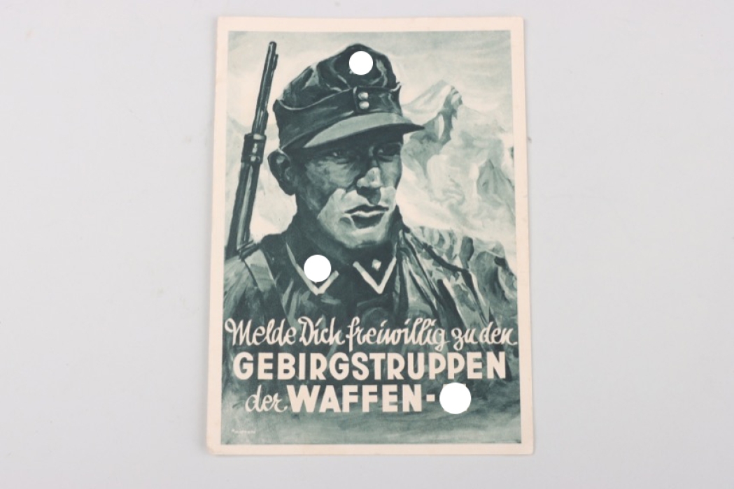 Waffen-SS postcard "Gebirgstruppen der Waffen-SS"