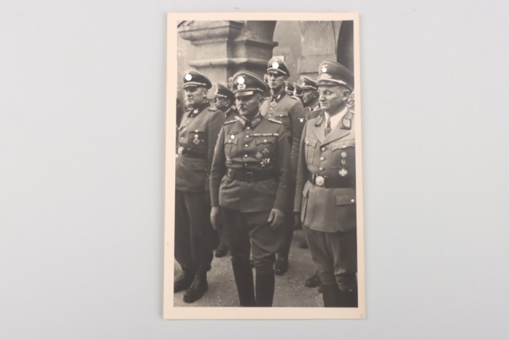 Rare group photo - Gauleiter, Gebirgsjäger General, SS Knight's Cross winner ...
