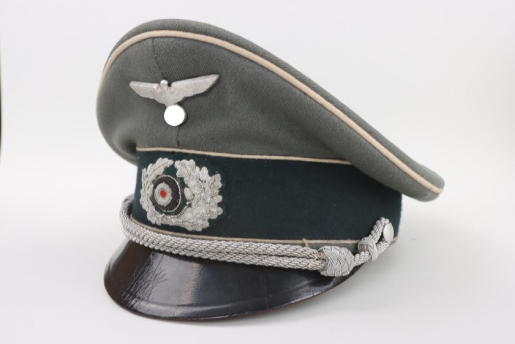 Heer visor cap for officers with leather visor