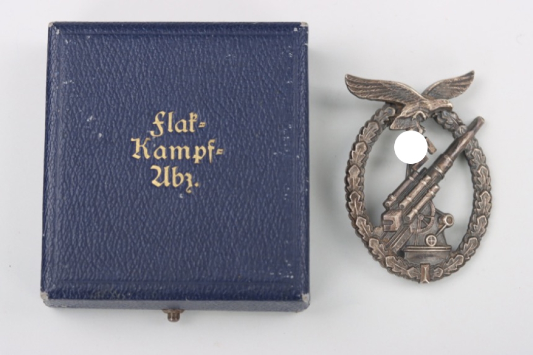 Luftwaffe Flak Badge with case - tombak (Brehmer)