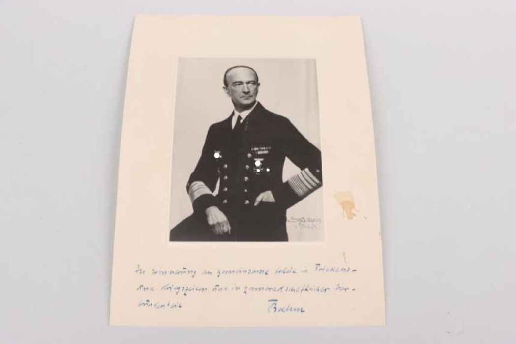 Boehm, Hermann - portrait photo with dedication and signature, German in Gold winner