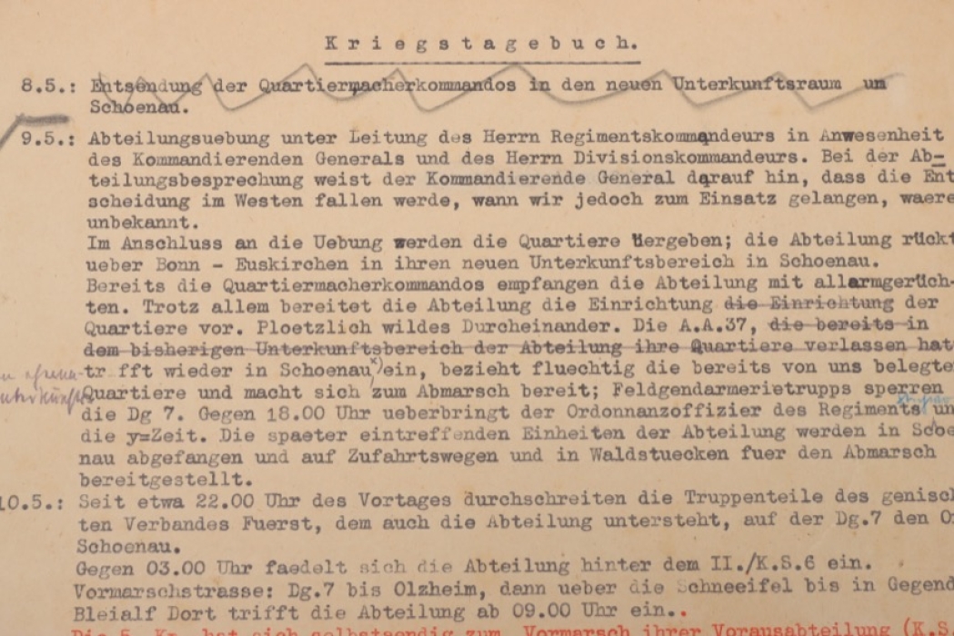 War Diary of the II. Abteilung/Panzer-Regiment 25 - 1940