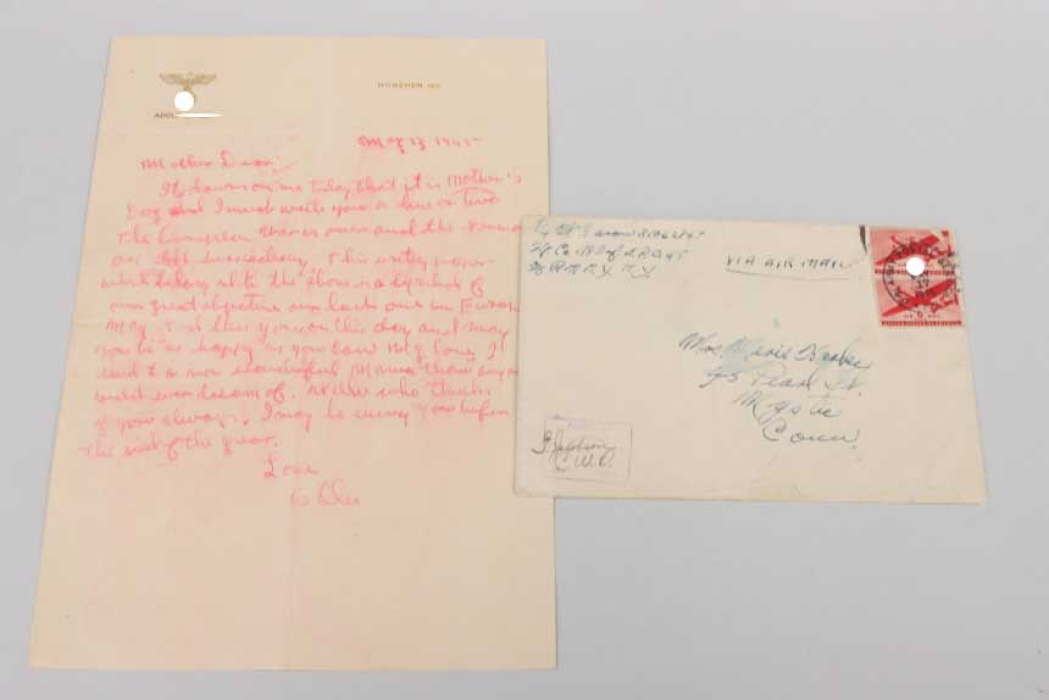 Letter from a GI - written on Hitler's letterhead