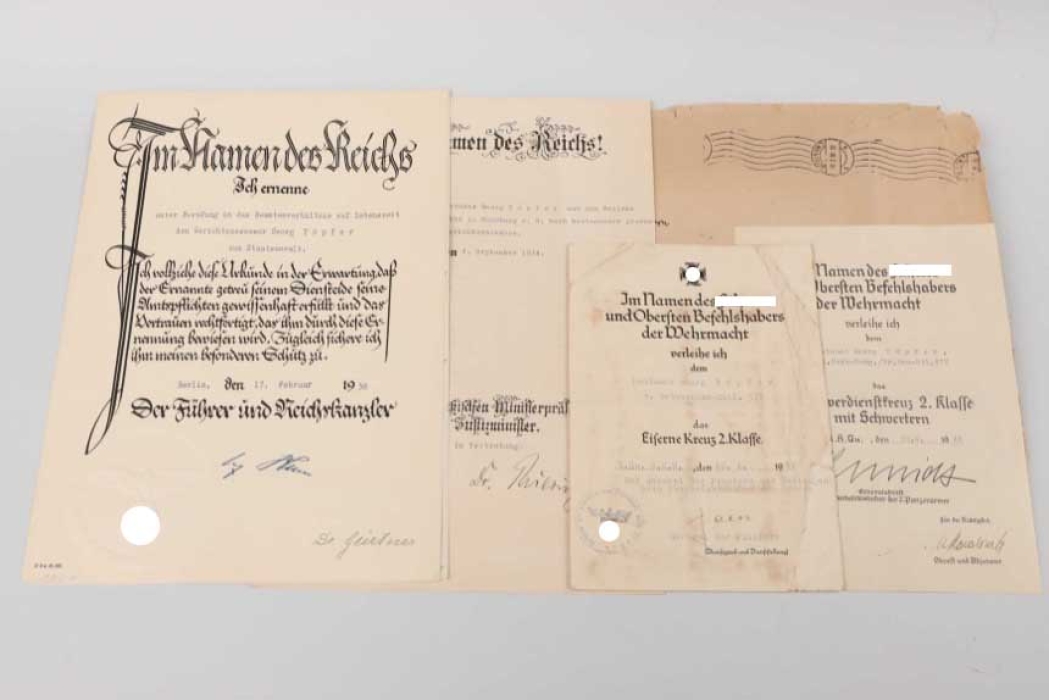 Brückenbau-Batl. 577 document grouping of a Leutnant and prosecutor