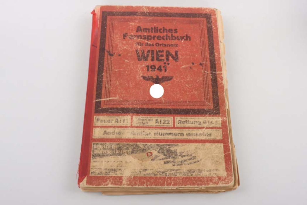"Amtliches Fernsprechbuch" - Wien 1941