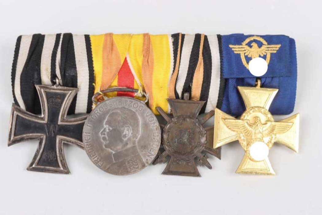 4-place medal bar of a WWI veteran an police officer