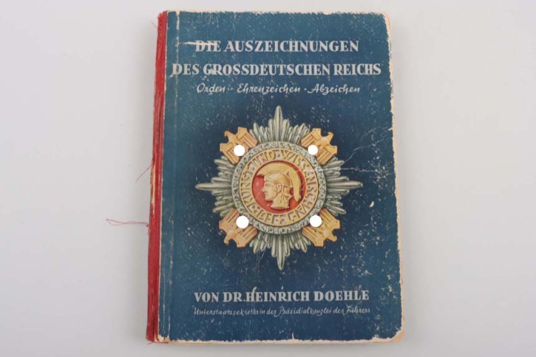 "Die Auszeichnungen des Grossdeutschen Reichs" by Doehle - 1943