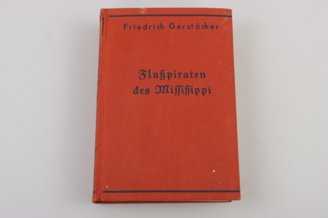 Book "Die Flußpiraten des Mississippi" with bookplate by Karl-Heinz Keitel (SS)
