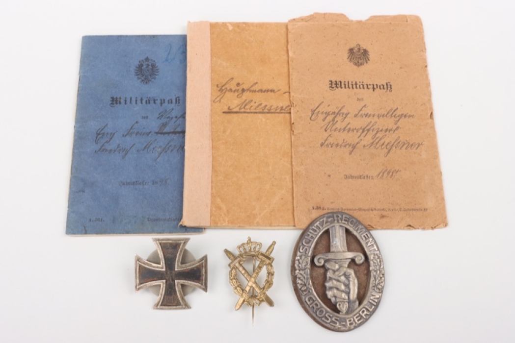 Freikorps-Regiment  "Schelle" Schleswig-Holstein medal and document grouping