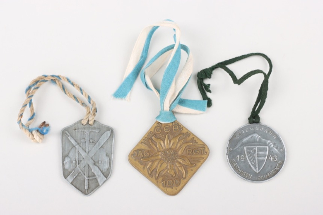 3x talismans of the "Gebirgsjägertruppe" - 1943
