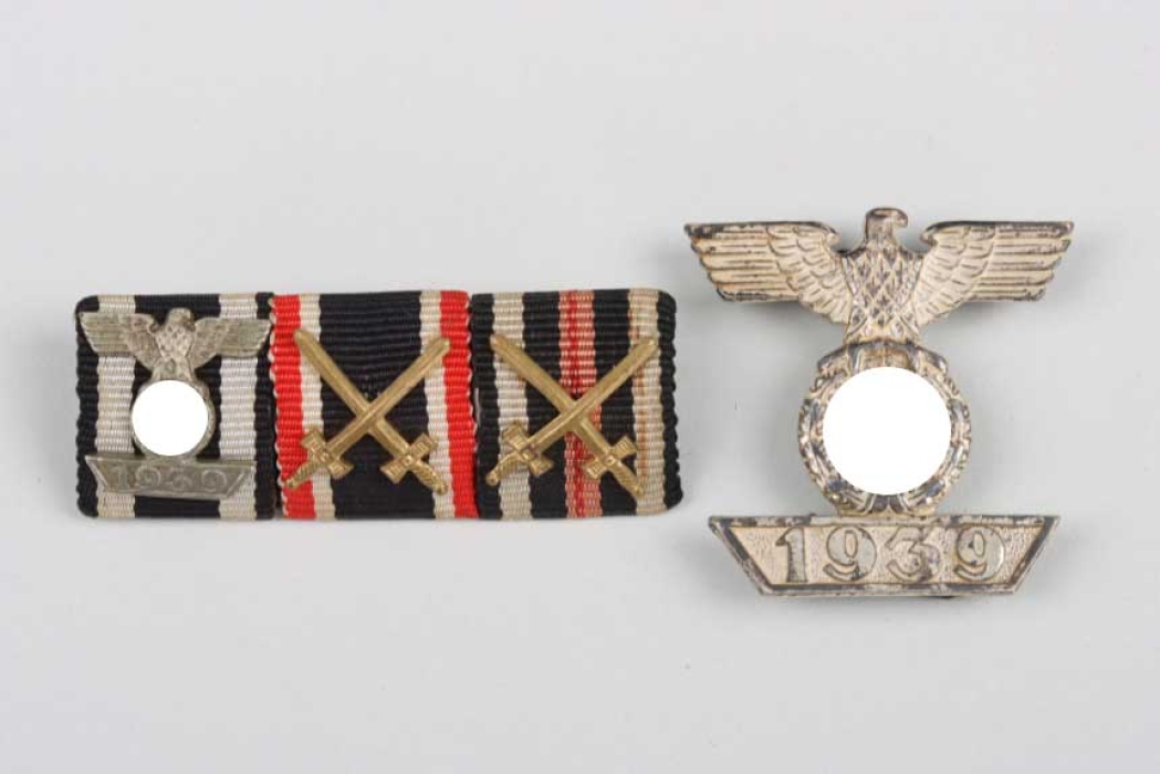 1939 Clasp to Iron Cross 2nd Class 1914 + ribbon bar - 2nd pattern