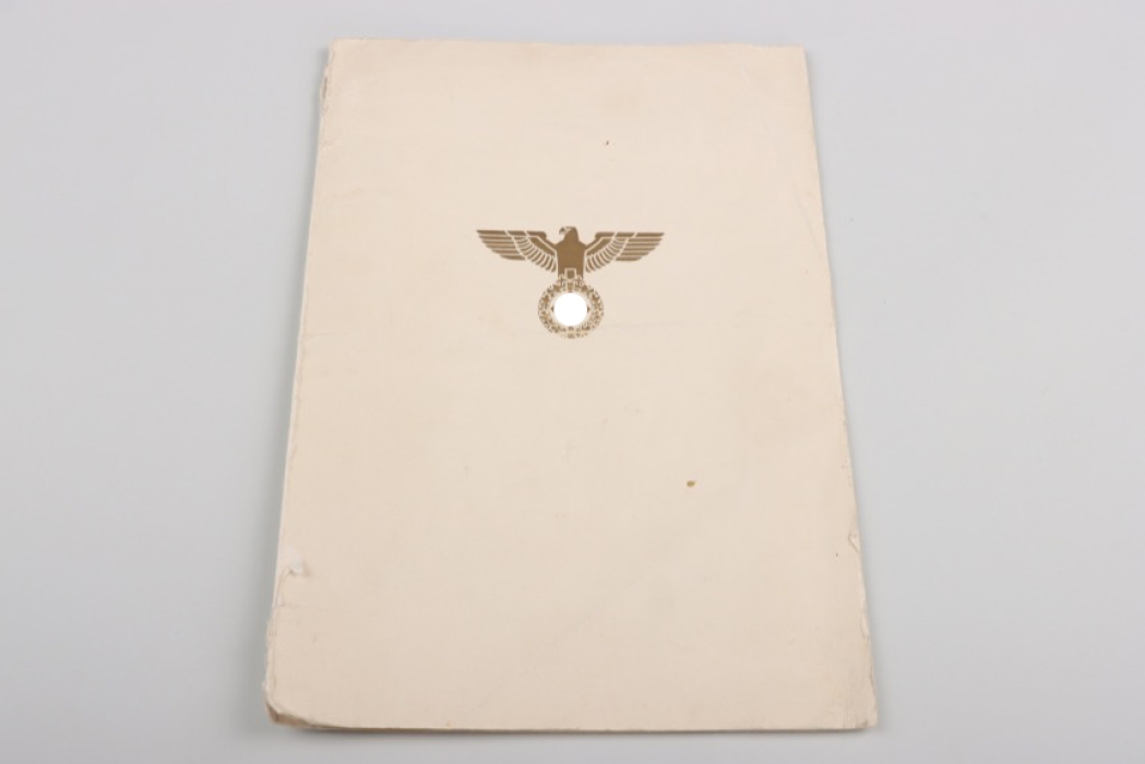 Award folder for the Order of the German Eagle