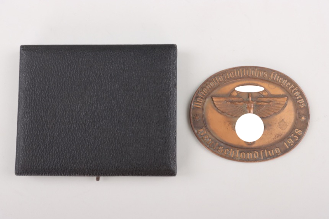 1938 NSFK "Deutschlandflug" plaque in case - 1606