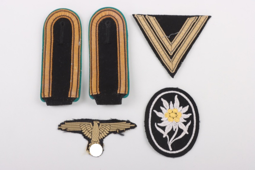 Waffen-SS Gebirgsjäger tropical insignia set for an Unterscharführer