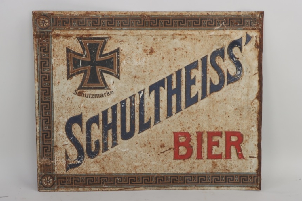 Tin sign "Schultheiss Bier"