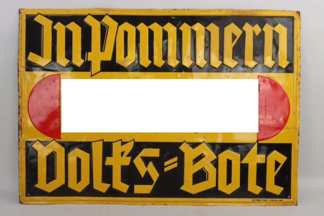 "In Pommern Volks-Bote" wall sign - Blechwarenfabrik, Limburg-Lahn