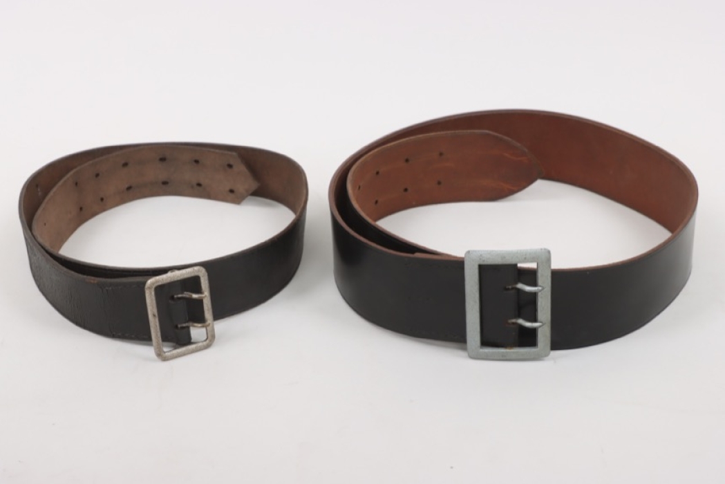 2x NSDAP 2-claw leather belt (political leaders)