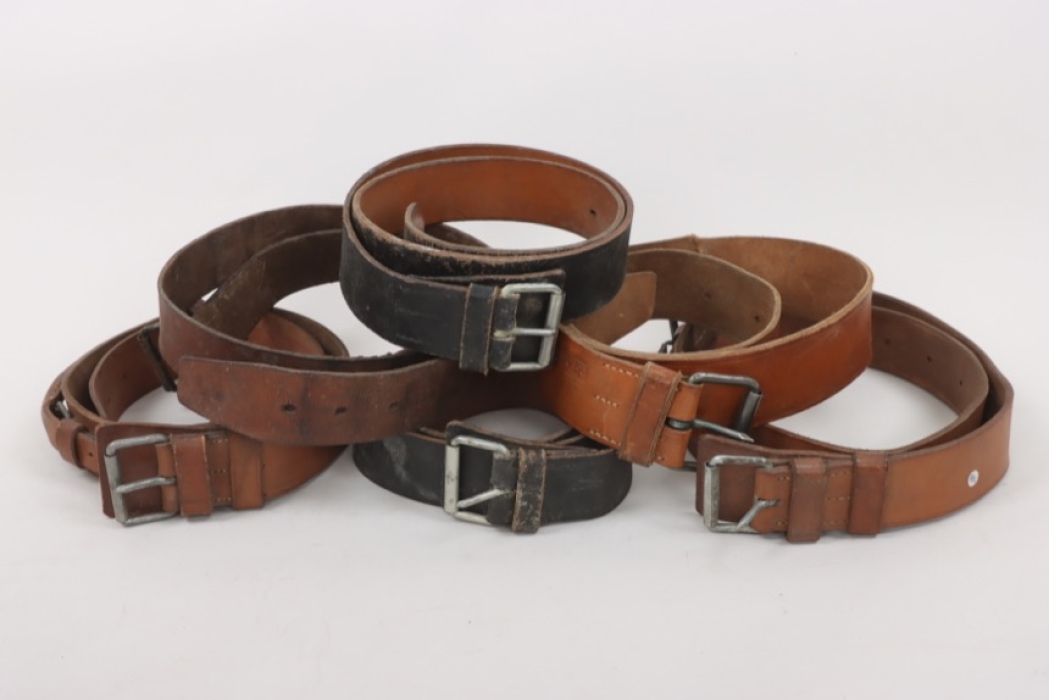 Lot of unknown carrying & support leather straps