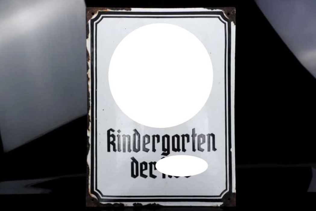 Enamel sign "Kindergarten der NSV"