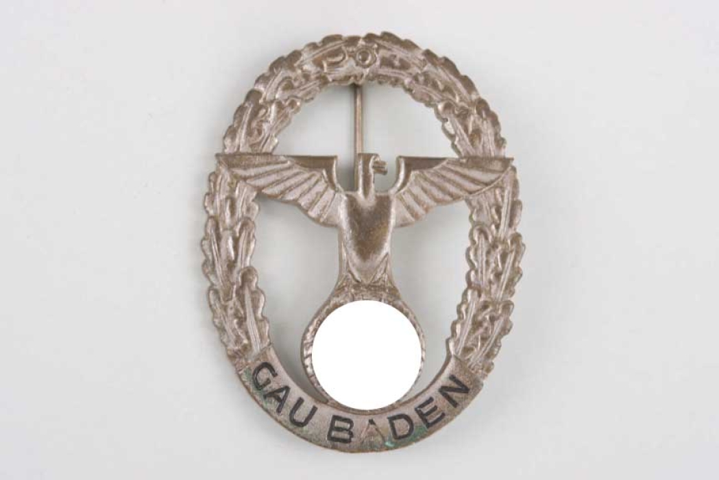 Gau Honor Badge Baden in Silver - F.R. Klett