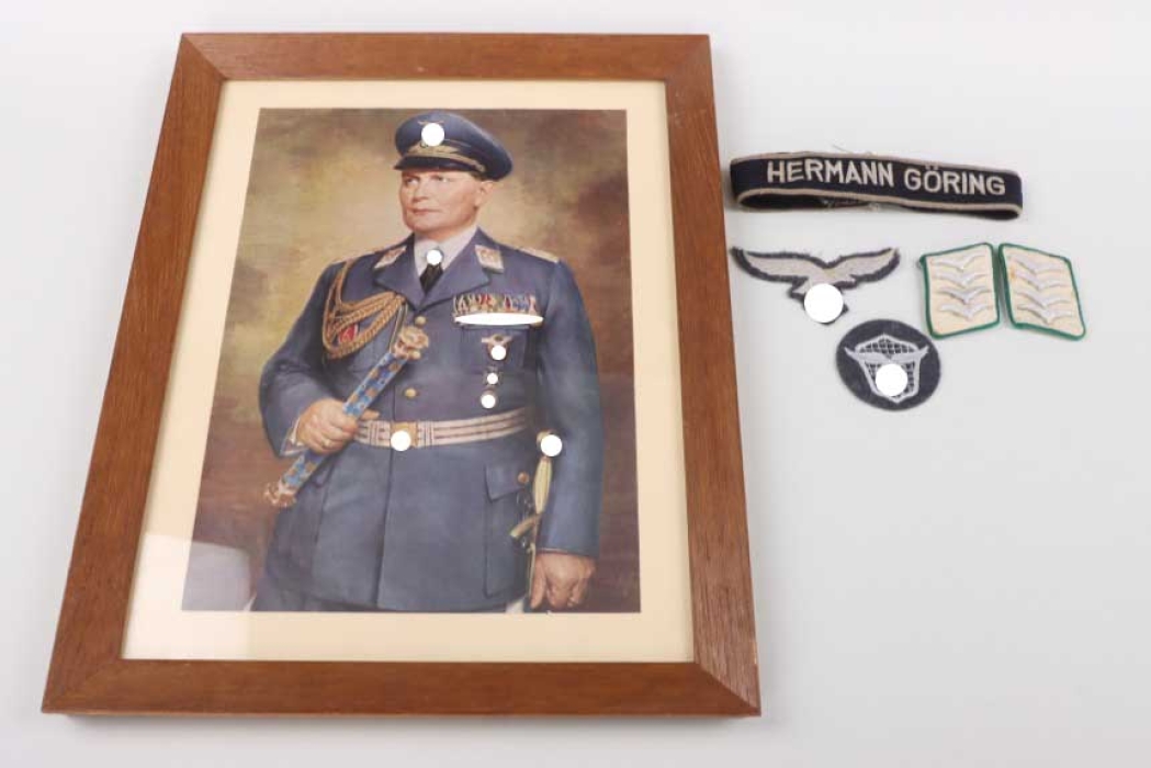 Luftwaffe insignia of a member of the division "Hermann Göring" + picture