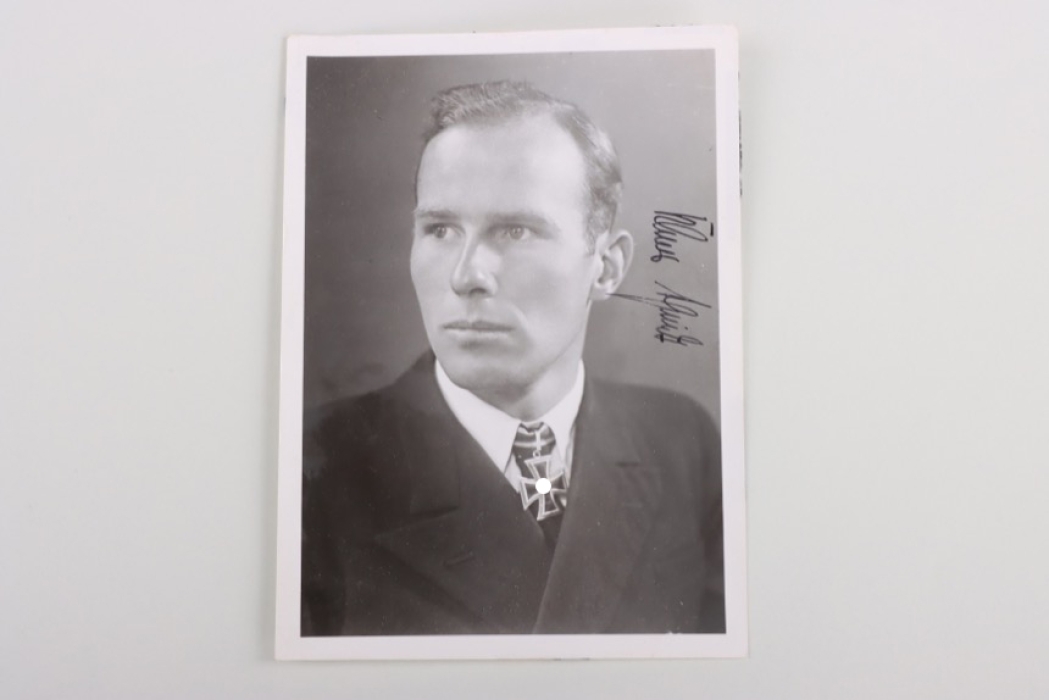 Schmidt, Klaus-Degenhard (Kriegsmarine) - signed portrait photo