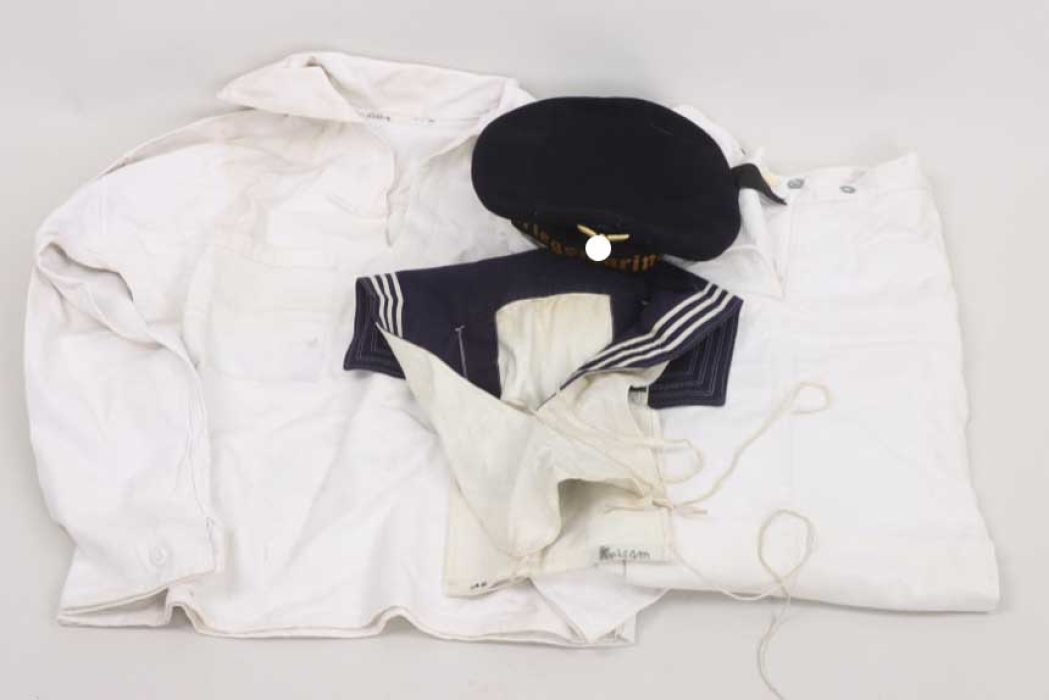 Kriegsmarine white working uniform and sailor's cap