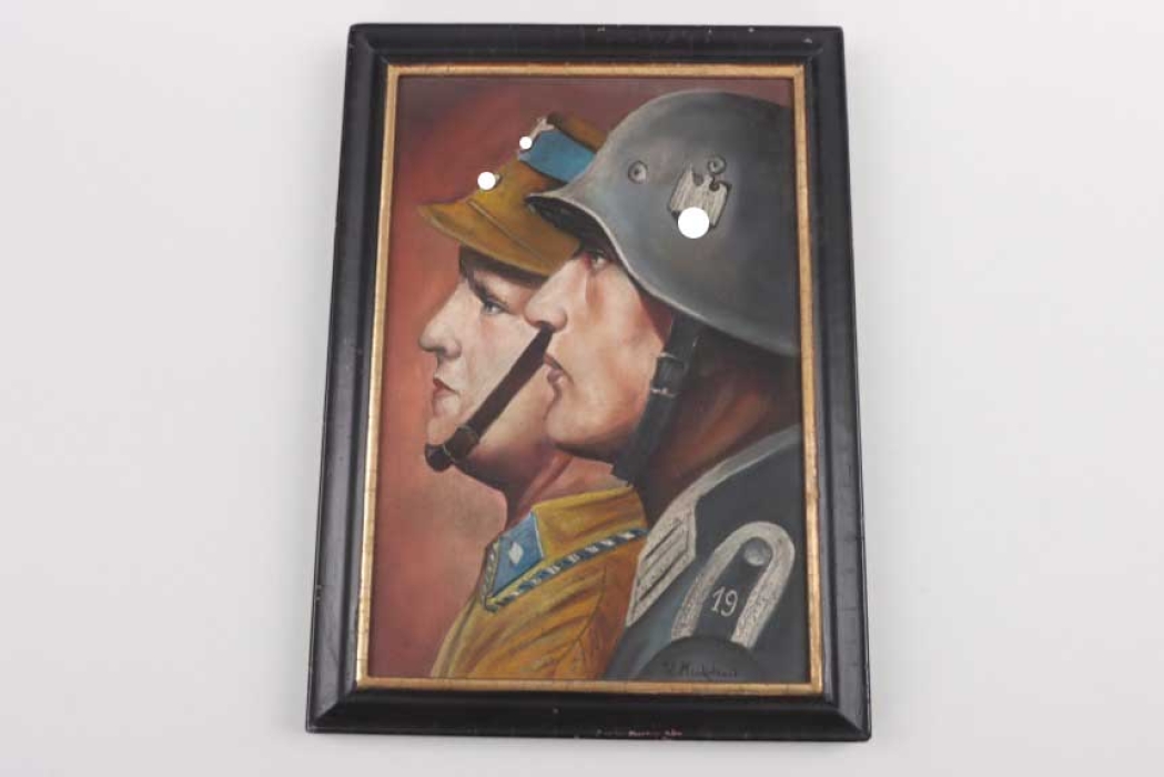 Oil of a member of the SA and army Infanterie-Regiment 19