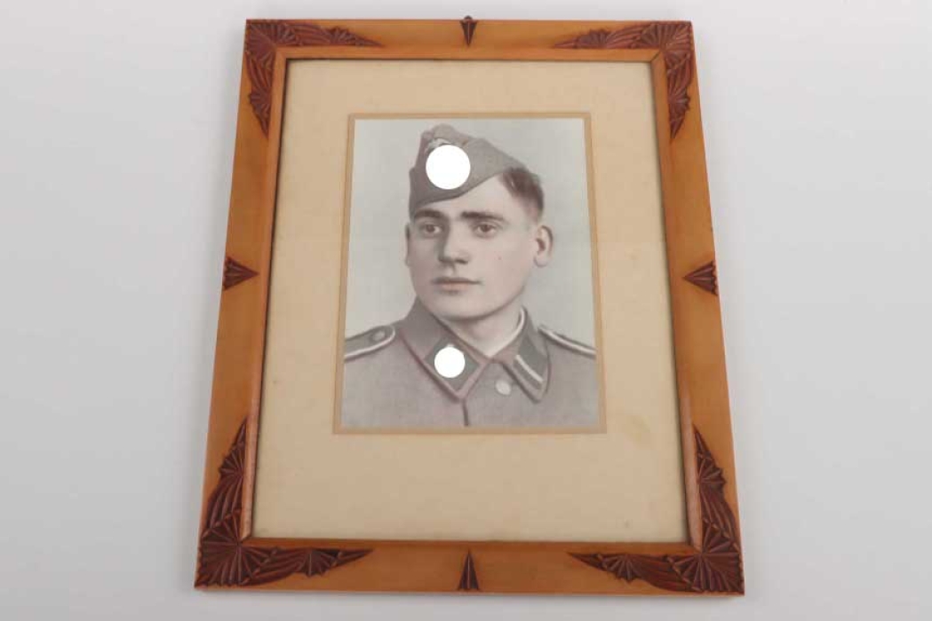 Waffen-SS colored portrait photo - framed