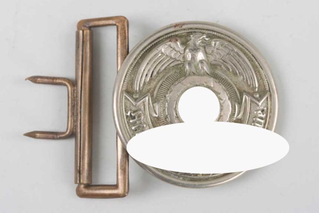 SS buckle (leaders) early RZM nickel variant - denazified