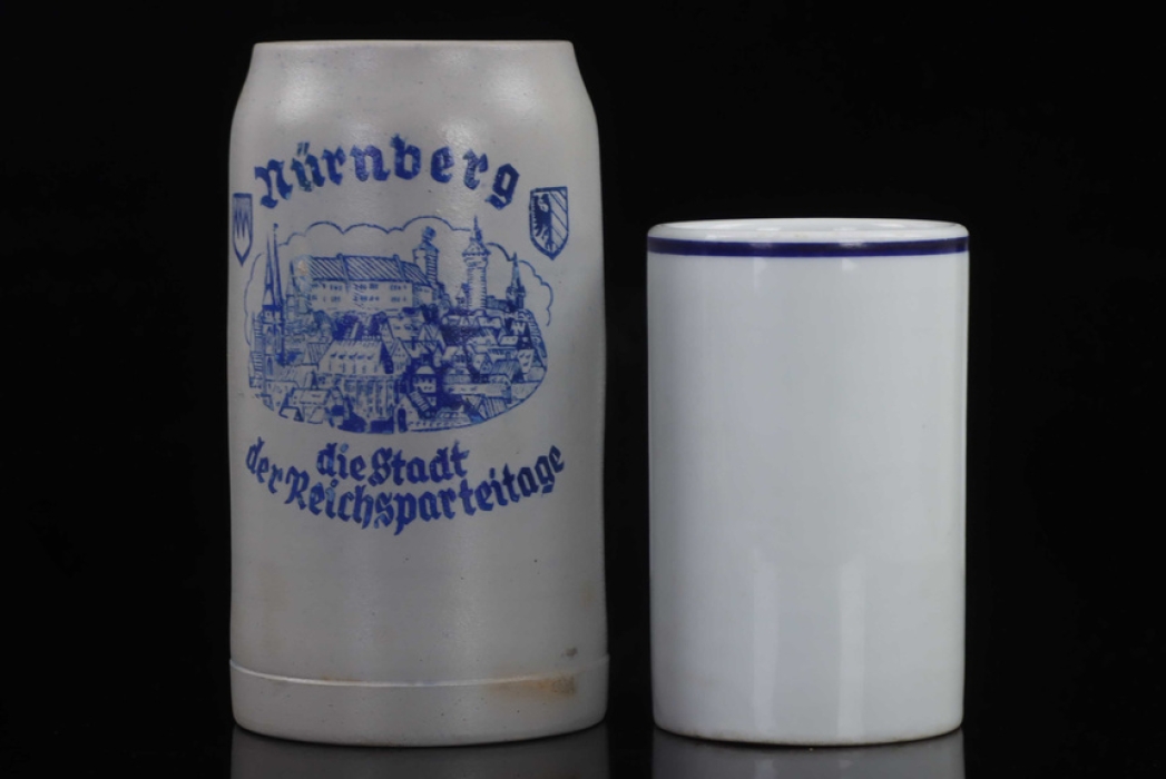 Reichsparteitag stone mug and Hutschenreuther cup