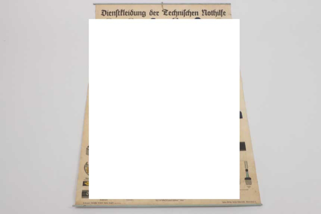 Chart poster "Dienstkleidung der Technischen Nothilfe" (teaching material)