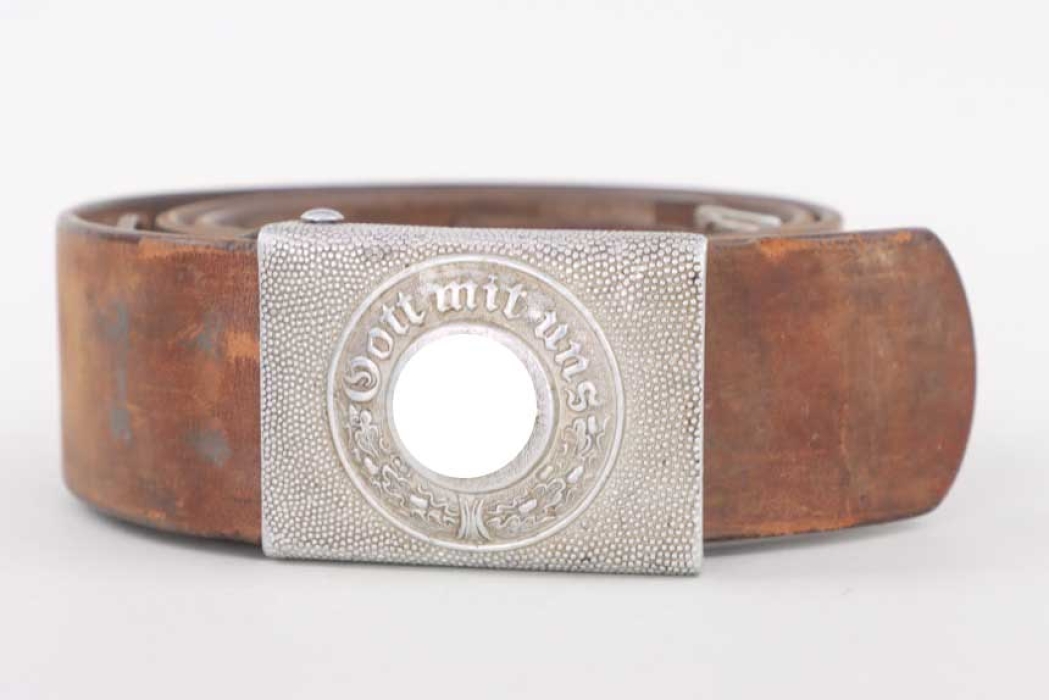 Police buckle "Gott mit uns" (EM/NCO) with tab and belt