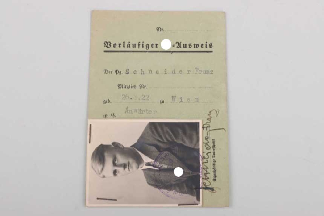 Schneider - preliminary SS identification card