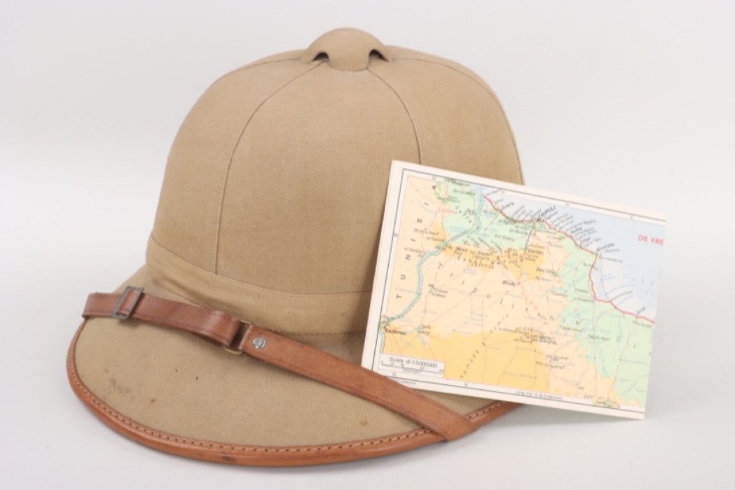 Luftwaffe Tropical pith helmet without insignia - with postcard