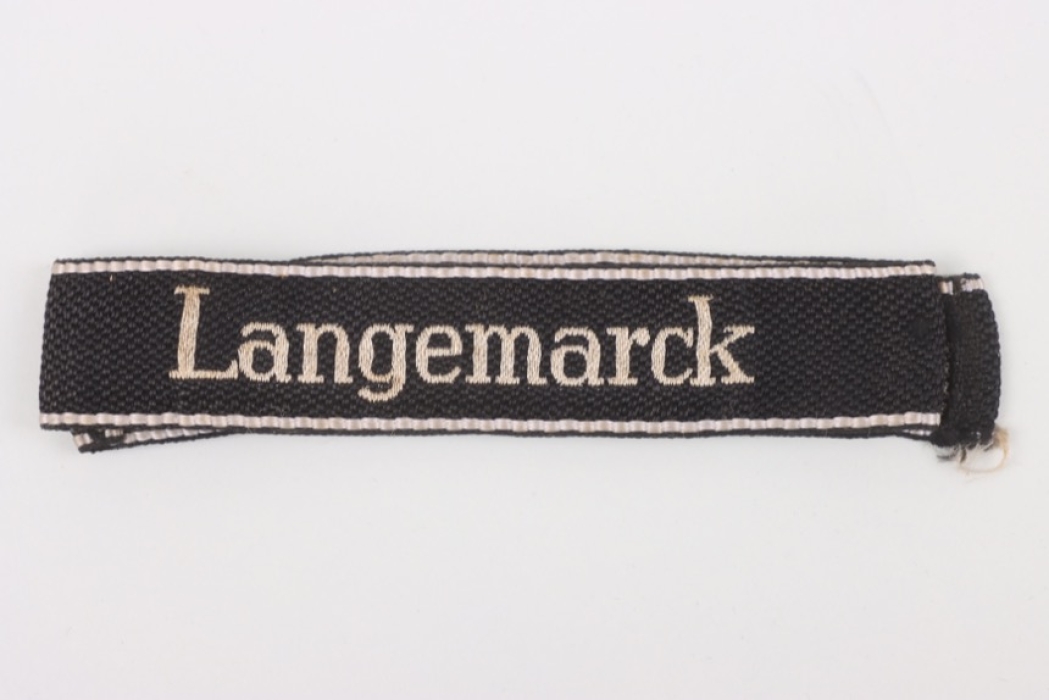 SS cuff title "Langemarck" - flatwire (officer)