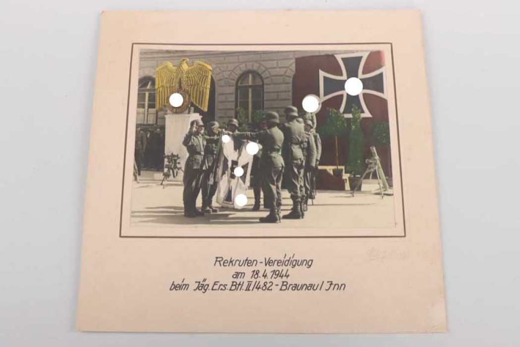 Jäger-Ersatz-Bataillon II./482 colored photos - Braunau 18.4.1944