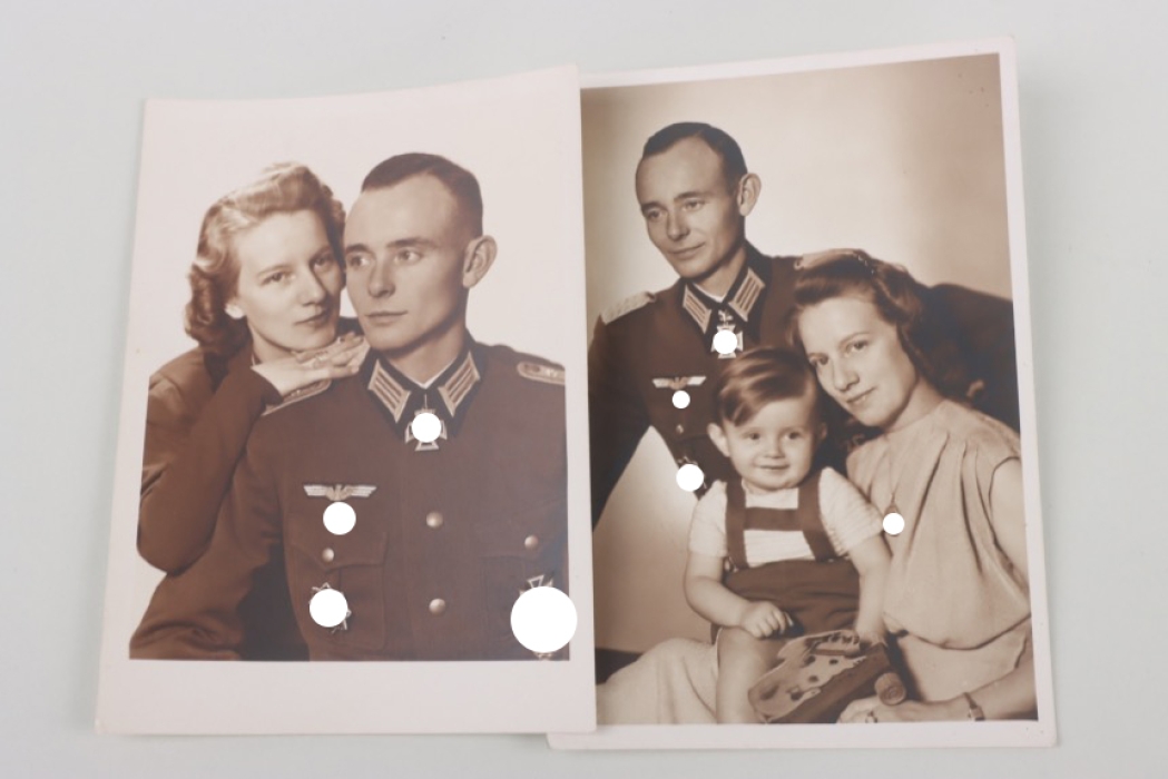 Major Selhorst - 2 wedding portrait photos with Knight's Cross