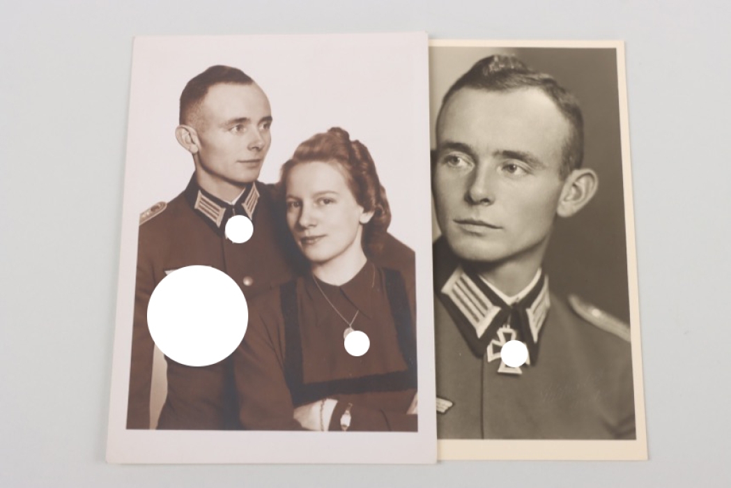 Major Selhorst - 2 portrait photos with Knight's Cross