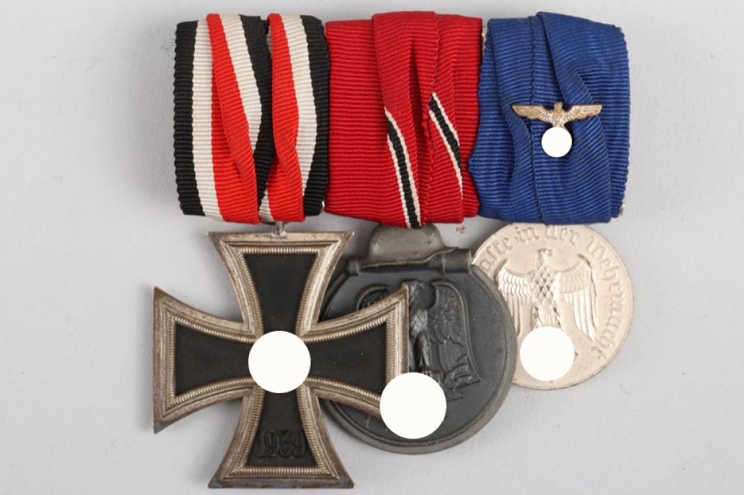Wehrmacht 3-place Iron Cross medal bar